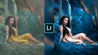 Moody Blue Tone Lightroom Photo Editing Tutorial|Aqua & Cyan Tone Editing|Lr Free Preset Download|