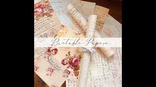 Printable Junk Journal Papers kit