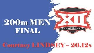 Courtney Lindsey - 200m Men Final in 20.12s - 2023 Big 12 Outdoor T&F Championships