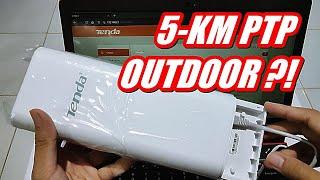 Unboxing & Review Tenda O3 5KM Outdoor PTP CPE (Access Point 03 V2.0) | Test WISP