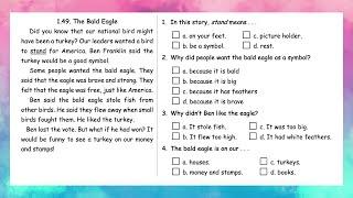 1.49 | The Bald Eagle | Reading Skills | Grade 1 | All English 4U