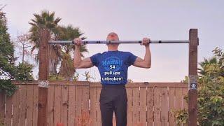 Just 54 pull ups unbroken with 44 reps in 60 seconds at 44 years young!  #sandiegofitness