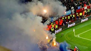 Greatest fans ever at the Emirates (Arsenal vs. FC Zurich 3.11.22) Zurich fans crazy pyro show