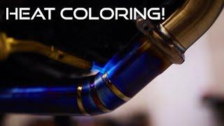 Heat Coloring a Titanium Exhaust