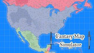 North America Timelapse in Fantasy Map Simulator!