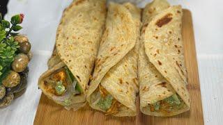 "Delicious Chicken Tikka Roll Paratha | Simple Recipe"