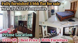 Fully furnished 3 bhk flat for sale in Hyderabad  || Near To All IT Companies || Code: PAR- 794  ️