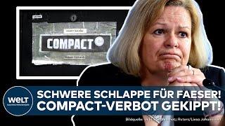 GERMANY: Legal bombshell! Federal Administrative Court overturns Nancy Faeser’s Compact ban