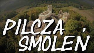 Zamek Pilcza w Smoleniu z lotu ptaka .  Pilcza Castle from above . Cinematic . Relaxing music .