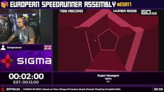 #ESA17 Speedruns - Super Hexagon [100%] by Congruence