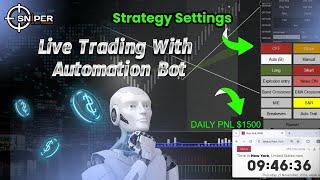 Live Trading In NQ Market With Automation Bot Using Auto B  strategy #ninjatrader8