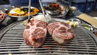 100% purebred Iberico pork steak charcoal-grilled barbecue│Korean BBQ