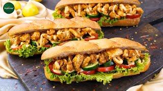 Making of Subway Style Sandwich at Home by SooperChef  - Chicken Sandwich Recipe