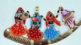 Melodic Tales: Rajasthani Tribal Ladies' Dance Expressed through Metal Wall Art @antaryuga