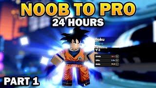 Slow Start -  Noob to Pro in 24 Hours on Anime Vanguards! Part 1