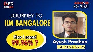 How I scored 99.96%iles in CAT 2021 | Ayush Pradhan | IIM Bangalore