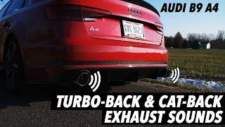 The PERFECT Exhaust Notes // Audi B9 A4 // Turbo-Back & Cat-Back Valved Exhaust // ECS Tuning