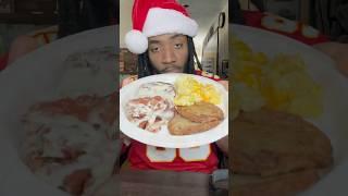 Christmas Breakfast 2024 #food #foodie #christmas #breakfast #cinnamonrolls #mukbang #redvelvet