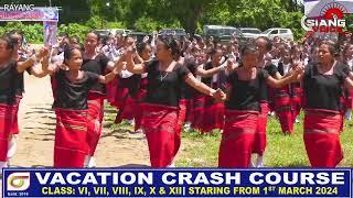 Mega Dance performed by KGBV at Rayang during  solung festival celebration yesterday