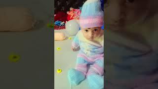 cute baby 3 month birthday celebration #cute #cutebaby #reaction #viralshorts #video