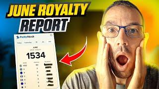 June Royalty Report For Merch By Amazon, Etsy, Youtube, and Gumroad Plus Daily Habits Report