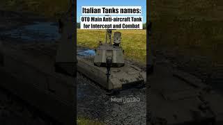 Italian Tanks Names:  War Thunder #warthunder #warthundervideos #warthundertanks #warthundermemes