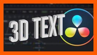 Basic 3D Text in Fusion - DaVinci Resolve Beginner Tutorial