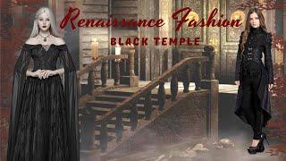 Black Renaissance Goth Style Fashion Clothing for Women - Black Temple