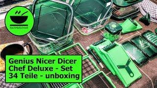 Genius Nicer Dicer Chef Deluxe - Set 34 Teile - Unboxing mit KochMalSchnell