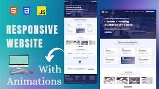 Build Responsive Agency Website Using HTML CSS | Responsive website design tutorial