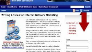 Writing Articles for Internet Network Marketing