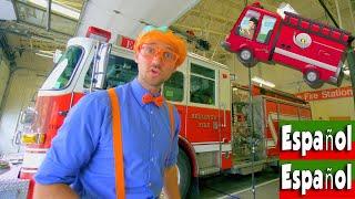 Blippi Español Explora los Camiones de Bomberos para niños | Canción del Camión de Bomberos