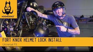 Fort Knox Universal Motorcycle Helmet Lock Installation from HOGWORKZ®