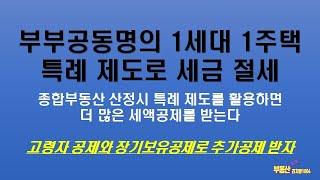 부부공동명의 1세대 1주택 특례 제도로 종부세 줄여보자