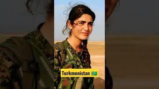 Turkmenistan  Female Army Look Gorgeous #short #viral