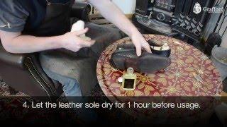 Leather sole care with Saphir M Dór Sole Guard