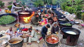 The Biggest Marriage Ceremony in Afghanistan | Mega Kabuli Pulao | Afghanistan village food