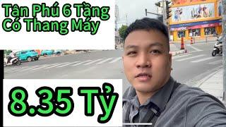 Quận tân phú 8.35 tỷ đường lương minh nguyệt 6 tầng 4mx14m xây dựng 4x12 có thang máy #0906212061