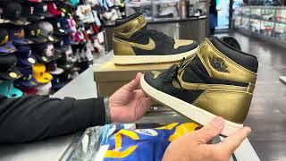 Nike Air Jordan Retro 1 Hi OG Black Metallic Gold 2024 at Street Gear, Hempstead NY