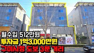 [구미원룸매매] 구미 부동산 관공서 밀집지역 구미시청 도보 3분 거리 소액투자로 안정적인 수익발생 상가주택 1층 커피숍