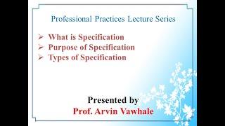 Introduction to Specification