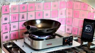 Wok fire under a minute with Iwatani 35FW portable burner