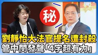 劉靜怡大法官提名遭封殺　管中閔發聲「4字超有力」 @ChinaTimes