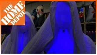 Home Depot 6FT Glowing Spirit Twins 2-Pack Demo