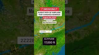 Flight path of plane that crashed in brazil #crash #planecrash #aviation #atr72 #voepass #plane