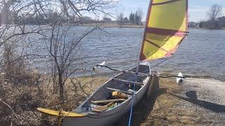 Canoe Sail, Rig Test, Grumman 17, Rideau River