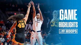 Iowa at Illinois | HIGHLIGHTS | Big Ten Women's Basketball | 01/09/2025