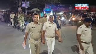 Flag March By Jajpur Police Amid Law And Order Concerns In the City