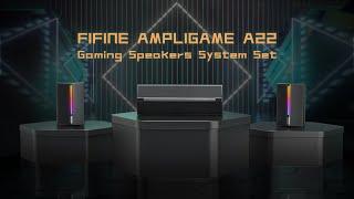 [Showcase] of FIFINE AmpliGame A22 Bluetooth 2.1 Speakers with Subwoofer, EQ Mode, Vol & RGB Control