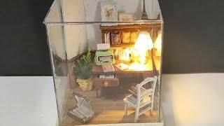  Diy miniature dollhouse kit/ coner of happiness - Elegant studio